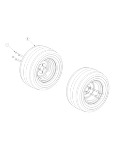 Wheel Assembly Diagram and Parts List for M72-KW LC-53BB5GFZ750-29HP-DFI-OHV-LC Cub Cadet Lawn Tractor